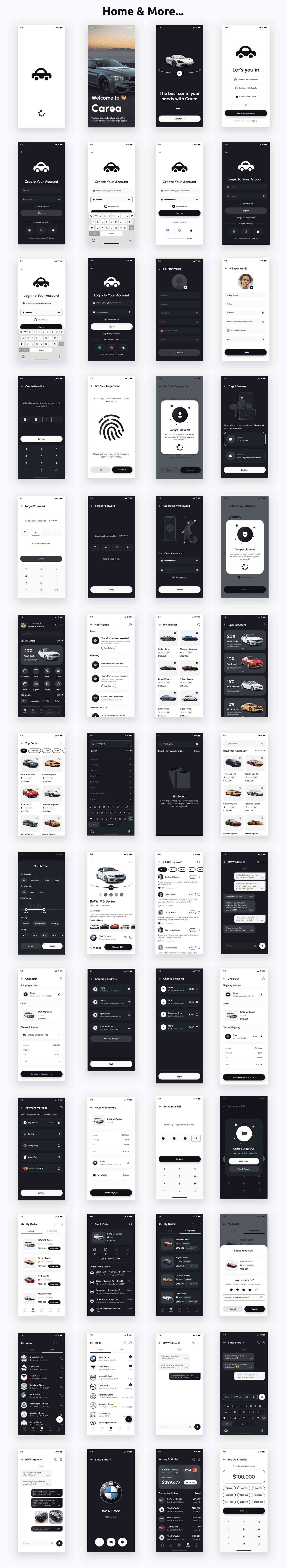 Car Market Place app | UI Kit | ReactNative | Figma FREE | Carea - 2