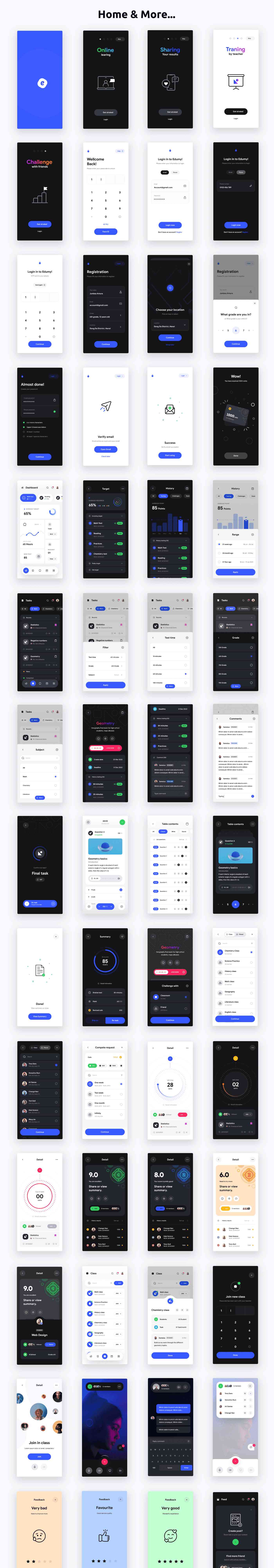 Online Learning Mobile App | UI Kit | ReactNative | Figma FREE | Edumy - 2