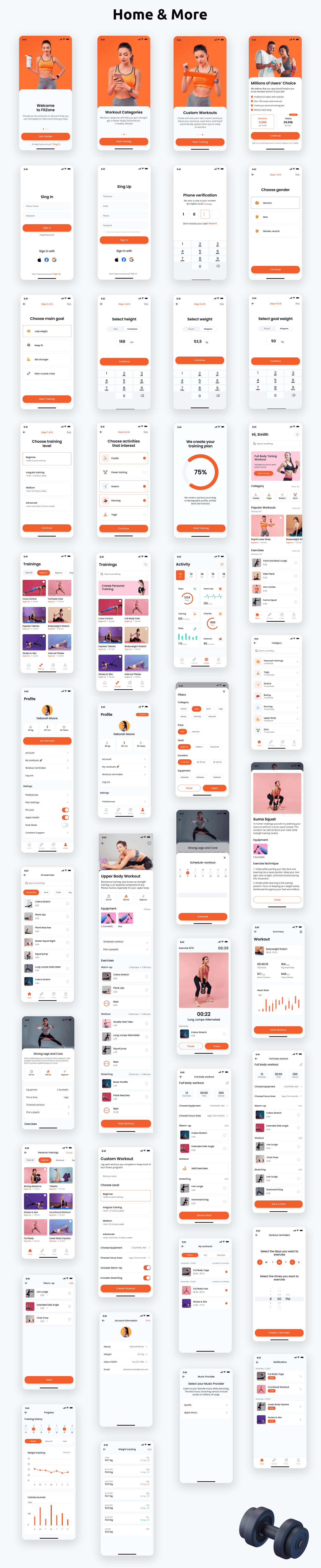 Grace App ANDROID + IOS + FIGMA + 3D Icons | UI Kit | ReactNative CLI | Fitness & WorkOut - 2