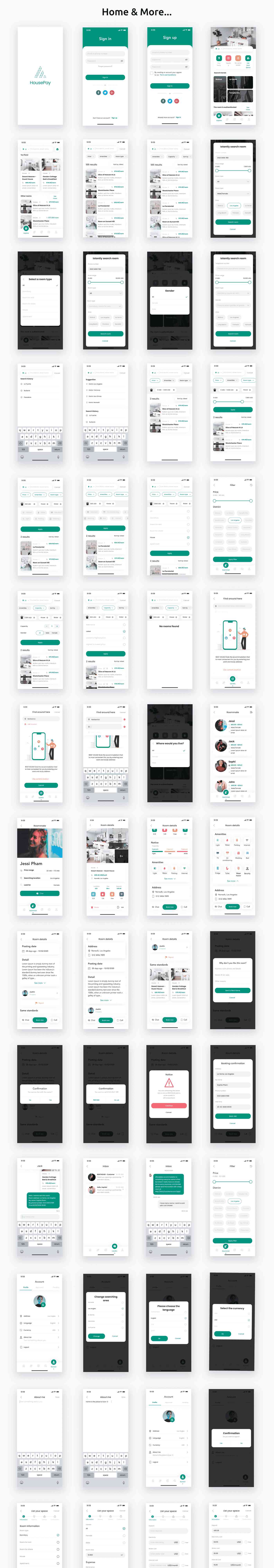 Rent Home App | UI Kit | Flutter | Figma FREE | Life Time Update | HousePay - 2