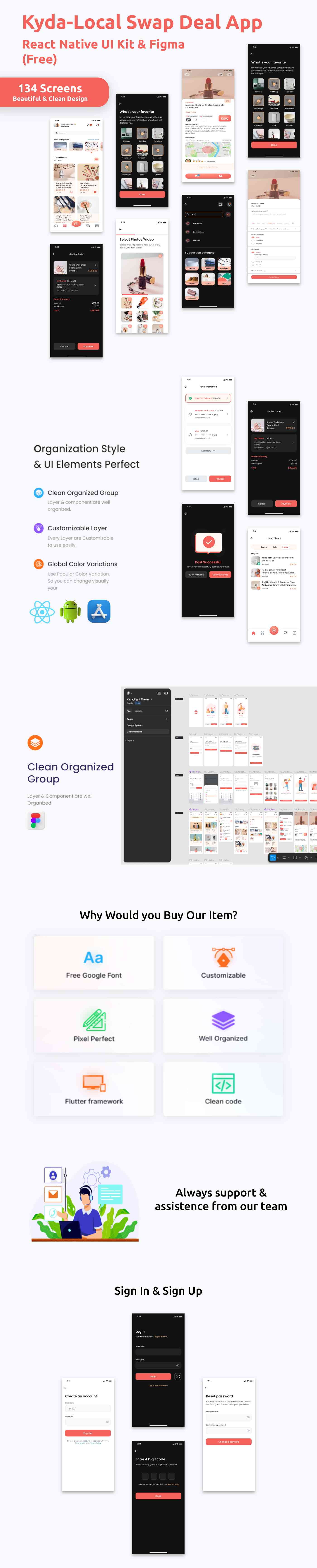 Kyda ANDROID + IOS + FIGMA | UI Kit | ReactNative | Life Time Update | Local Swap Deal App - 2