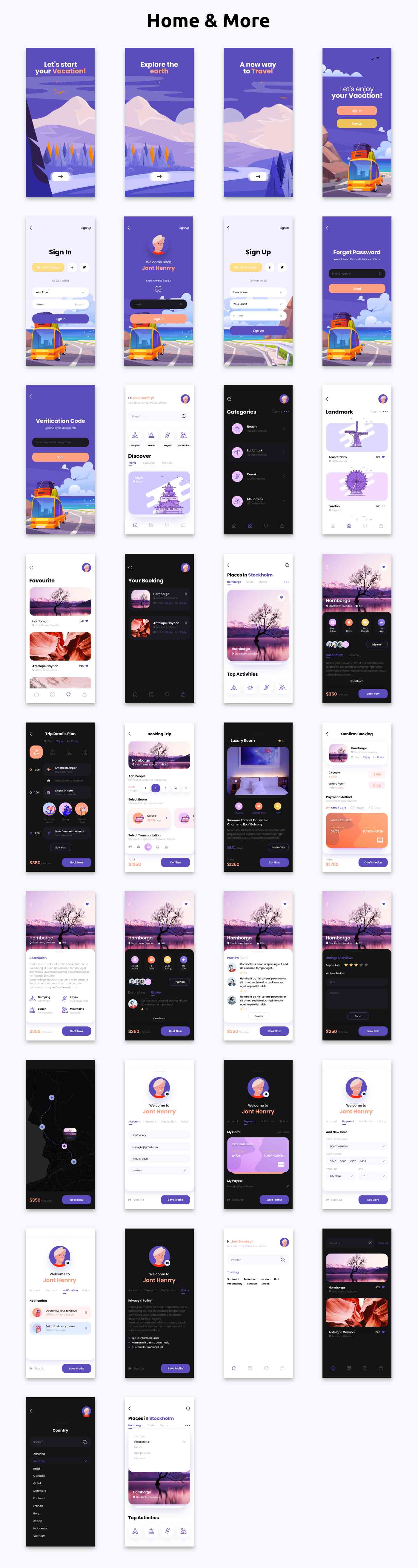Travel Mobile App | UI Kit | ReactNative | Figma + XD FREE | Tracoo - 3