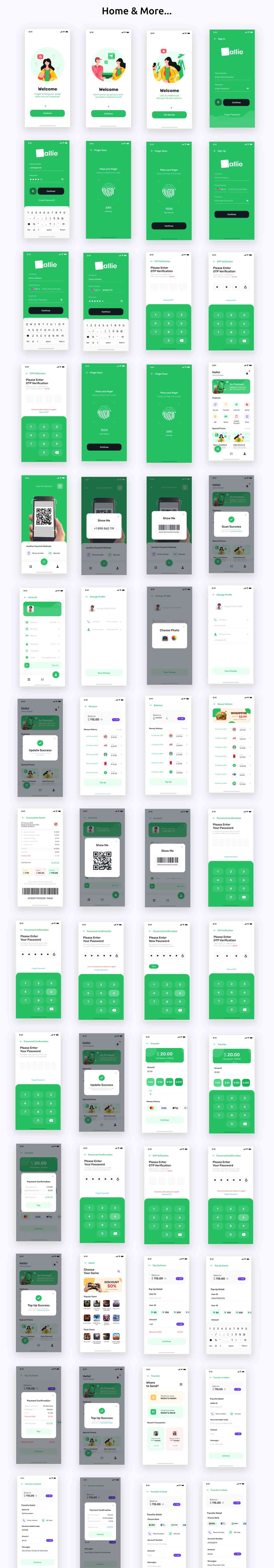 Digital Wallet App ANDROID + IOS + FIGMA + XD + Sketch + Invision Studio | UI | ReactNative | Wallie - 2